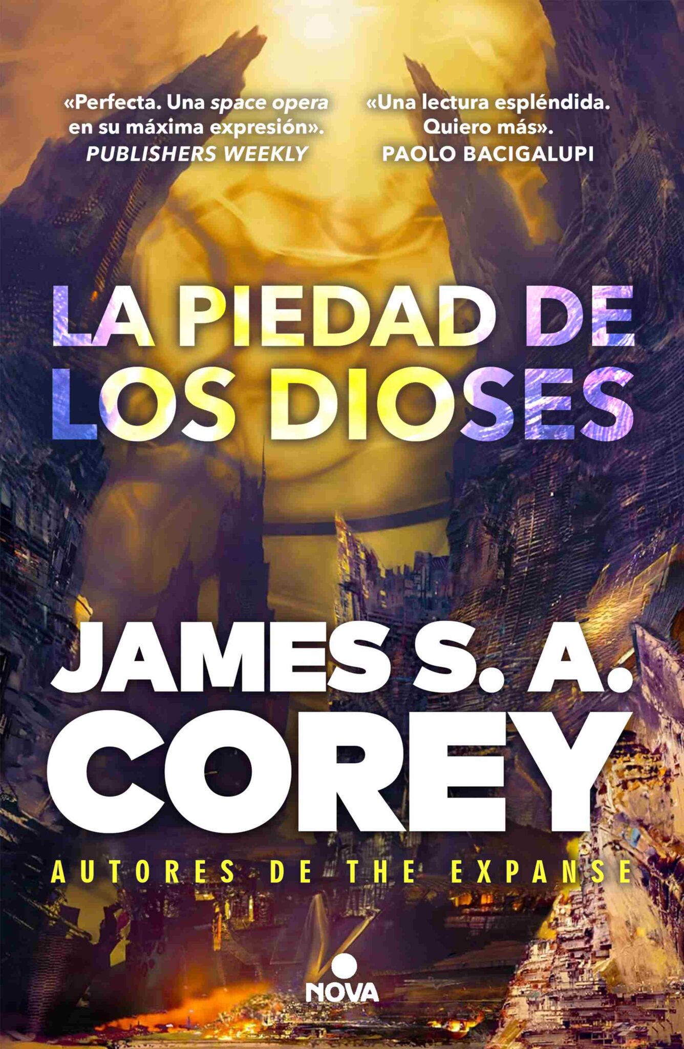 Portada de La Piedad de los Dioses, de James S.A. Corey